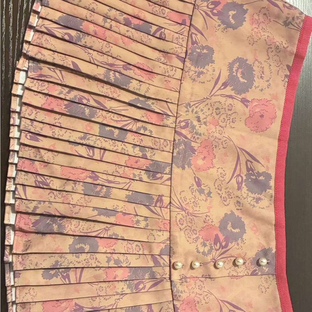 Floral Pleated Skirt - Pink and Purple - Kimchi Blue